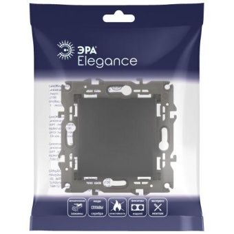 Выключатель 1-кл. СП Elegance 14-1101-05 10А IP20 250В 10AX механизм антрацит Эра Б0034212