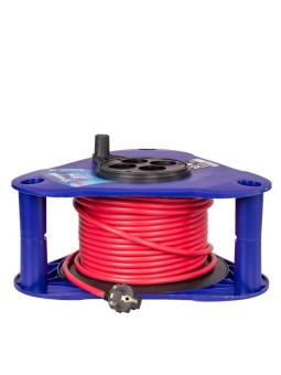 Удлинитель на треугольной катушке 4х50м без заземл. 16А IP44 3.5кВт ПВС 2х2.5 УКП КОСМОС YKTKsm50m-4g(2.5)