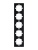 Рамка 5-мест. горизонт. ZIMA черн. бархат LEZARD 704-4200-150