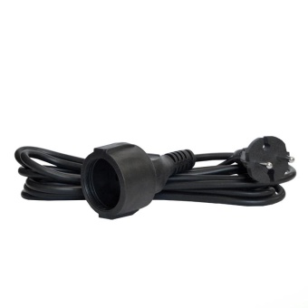 Удлинитель-шнур 1х3м без заземл. 10А IP20 ПВС 2х1 черн. DOMTOK 2339