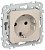 Розетка СП FLITE РС11-1-ФлЛ 16А с заземл. без защ. шторок безвинтовое крепление механизм льняной IEK FI-R11-16-1-K88