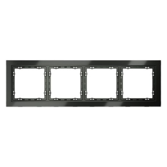 Рамка 4-м S70 стеклян. титан Voltum VLS110406