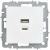 Розетка СП BRITE РЮ11-2-БрАБ USB A+C 45Вт высокоскор. заряд. арктич. бел. IEK BR-U22-045-K91
