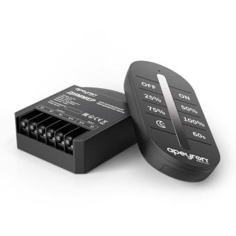 Диммер 12/24В 288/576Вт 3 канала 24А IP20 ПДУ RF сенсорный для монохромной светодиодной ленты Apeyron 04-101
