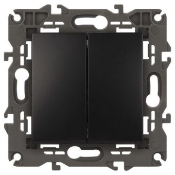 Выключатель 2-кл. СП Elegance 14-1104-05 10А IP20 250В 10AX механизм антрацит Эра Б0034234