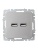 Розетка BRITE USB A+A 3.1А РЮ10-1-БрС механизм сталь IEK BR-U21-D31-K46