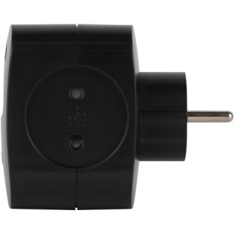 Разветвитель 4-м SP-4-3USBAC-B + 3 USB A+C со шторками 10А чер. Эра Б0069084