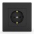 Розетка 1-м СП Pixel 16А IP20 с заземл. защ. шторки в сборе карбон TOKOV ELECTRIC TKE-PX-R1FZSF-C14