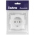 Розетка 1-м СП Accent 6-202-01М 16А IP20 250В 2P+E Schuko бел. матов. Intro Б0063681