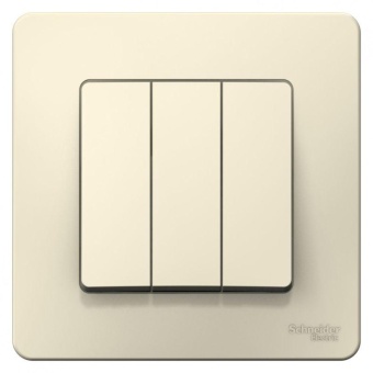 Выключатель 3-кл. СП Blanca 10А IP20 (сх. 1+1+1) 250В молочн. SE BLNVS100502