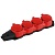 Колодка 4-м с заземл. 16A IP44 KX-4e-RED-IP44 каучук. красн. Эра Б0068456