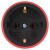 Розетка RX11-R-IP44 прямая с заземл. каучук красн. ЭРА Б0069326