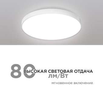 Светильник светодиодный SPA 20Вт 4000К IP54 1600лм 230В 50Гц d250х30мм накладной бел. Apeyron 18-142