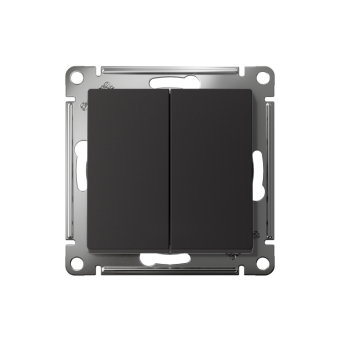 Переключатель 2-кл. AtlasDesign (сх. 6/2) 10AX быстрозажим. клем. механизм карбон SE ATN001065S