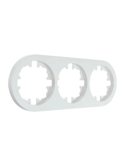 Рамка 3-м OSEN горизонт. круглая бел. LEZARD 744-0200-148