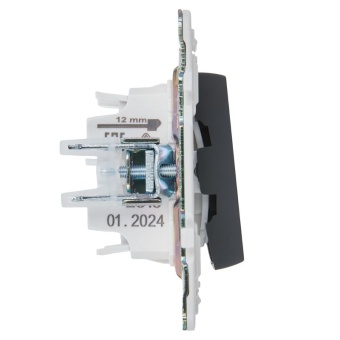 Выключатель проходной 2-кл. SKANDY 10А SK-V10G с индикацией графит IEK SK-V22-1-10-K53