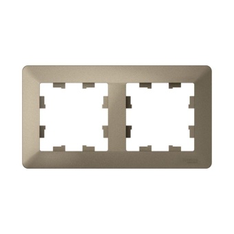 Рамка 2-м AtlasDesign Air шампань/дым. черн. SE ATN220502