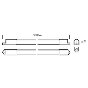 Светильник светодиодный PLED T4i 1200 18Вт 4000К IP65 ДСП ДПО JazzWay 5047570