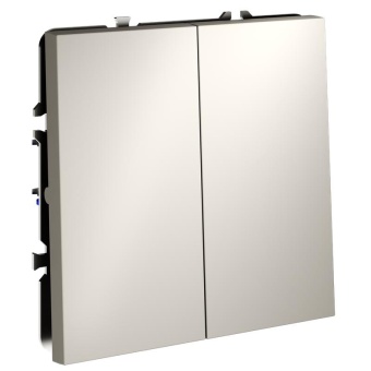 Переключатель перекрестный 2-кл. СП S70 10А механизм кашемир Voltum VLS020503