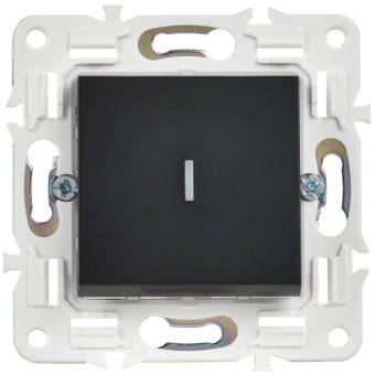 Выключатель 1-кл. SKANDY 10А SK-V07Bl с индикацией черн. IEK SK-V10-1-10-K02