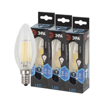 Лампа светодиодная филаментная F-LED B35-7w-840-E14 Эра Б0027943