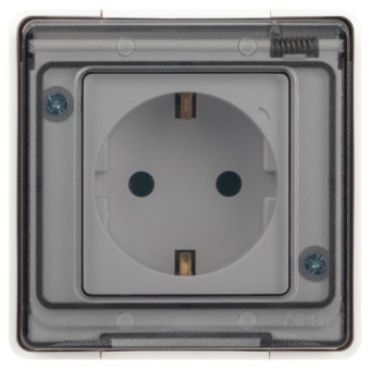 Розетка Эксперт 11-2501-01 2P+E IP55 16А-250В ОУ бел. Эра Б0063294