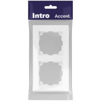 Рамка 2-м СП Accent 6-502-01М бел. матов. Intro Б0063751