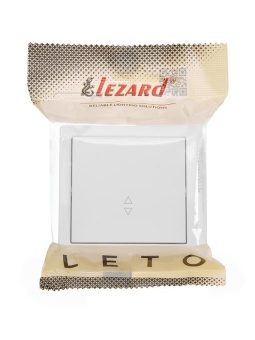 Выключатель проходной 1-кл. ОП LETO бел. LEZARD 752-0200-105