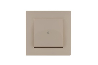 Выключатель проходной 1-клав. Karea RIZZ крем Makel 88010005
