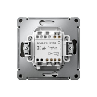 Переключатель 1-кл. ArtGallery 10AX быстрозажим. клем. механизм базальт SE GAL001461S