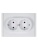 Розетка 2-м СП FORTE&PIANO FP223 16А с заземл. защ. шторки безвинт. крепл. бел. IEK FP-R24-16-1-K01