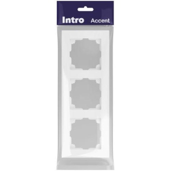 Рамка 3-м СП Accent 6-503-01М бел. матов. Intro Б0063744