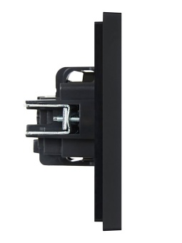 Розетка СП FORTE&PIANO FP115 16А с заземл. защ. шторки винт. крепл. черн. IEK FP-R14-16-K02