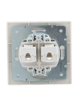 Розетка компьютерная 2-м СП Mira RJ45 бел./бел. LEZARD 701-0202-141