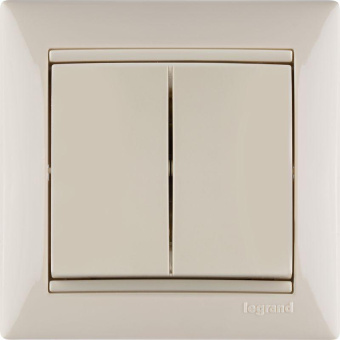 Выключатель 2-кл. СП Valena 10А IP31 250В механизм сл. кость Leg 774305