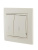 Переключатель проходной 2-кл. СП Mira 10А со вставкой крем. LEZARD 701-0303-106
