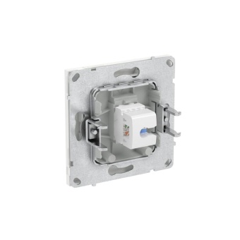 Розетка компьютерная 1-м KANT RJ45 кат.6A без шторки бел. магнолия DKC 7000673