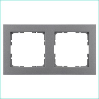 Рамка 2-м G-Classic алюм. Jasmart G1002S