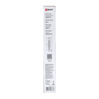Удлинитель 5х1.5м IP20 2USB 2.4А+2type-C LUX 1.5кв.мм EKF UBA-LUX-515-TC