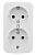 Розетка 2-м ОП Минск 16А IP20 с заземл. бел. Basic EKF EGR16-128-10