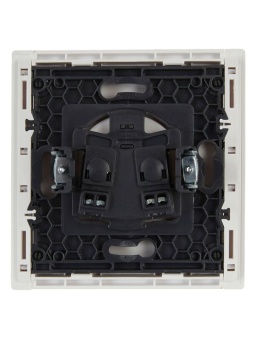 Розетка СП FORTE&PIANO FP218 10А без заземл. без защ. шторок винт. крепл. бел. IEK FP-R10-10-K01