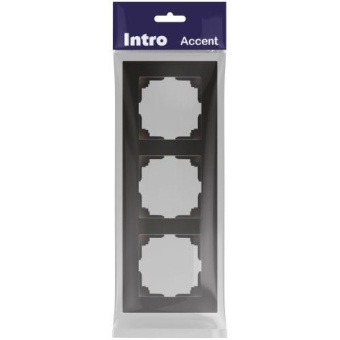 Рамка 3-м СП Accent 6-503-05 антрацит Intro Б0063787