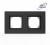 Рамка 2-м Pixel IP44 карбон TOKOV ELECTRIC TKE-PX-RM2-C14-IP44