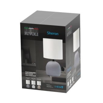 Лампа настольная Sheron 7044-502 1хЕ14 40Вт керамика бел. с абажуром Rivoli Б0053459
