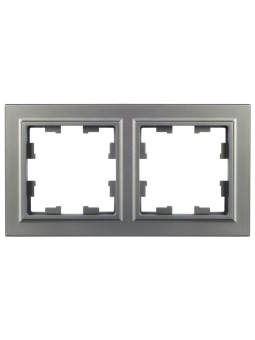 Рамка 2-м BRITE РУ-2-БрС сталь IEK BR-M22-K46