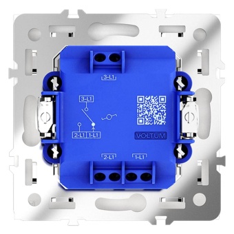 Переключатель проходной 1-кл. СП S70 10А механизм бел. матов. Voltum VLS010302
