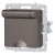 Розетка 1-м СП Accent 6-203-09 16А IP20 250В 2P+E Schuko с крышкой AL/CU титан Intro Б0063471