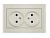 Розетка 2-м СП Бриллиант 16А IP20 без заземл. защ. шторки сл. кость UNIVersal 7948745