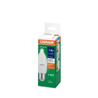 Лампа светодиодная LED G4 Value LVCLB60 7W/940 CRI95 7Вт 4000К 700лм свеча матов. E27 170-250В OSRAM 4058075579477
