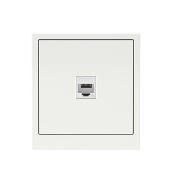 Розетка компьютерная 1-м KANT RJ45 кат.5E без шторки бел. магнолия DKC 7000663